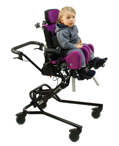 ODE sittesystem for barn på mobilt understell – sidevisning.