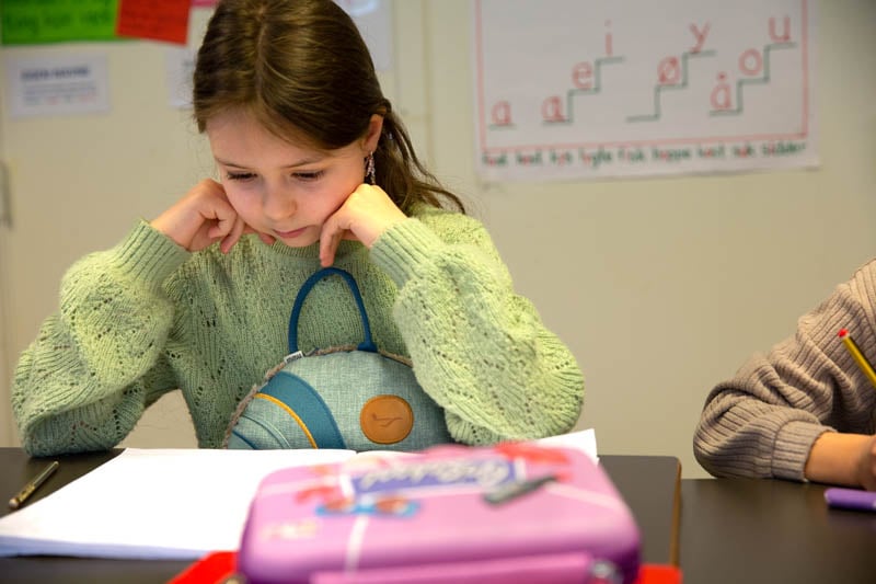 Girl doing shool work with inmuJOY8326