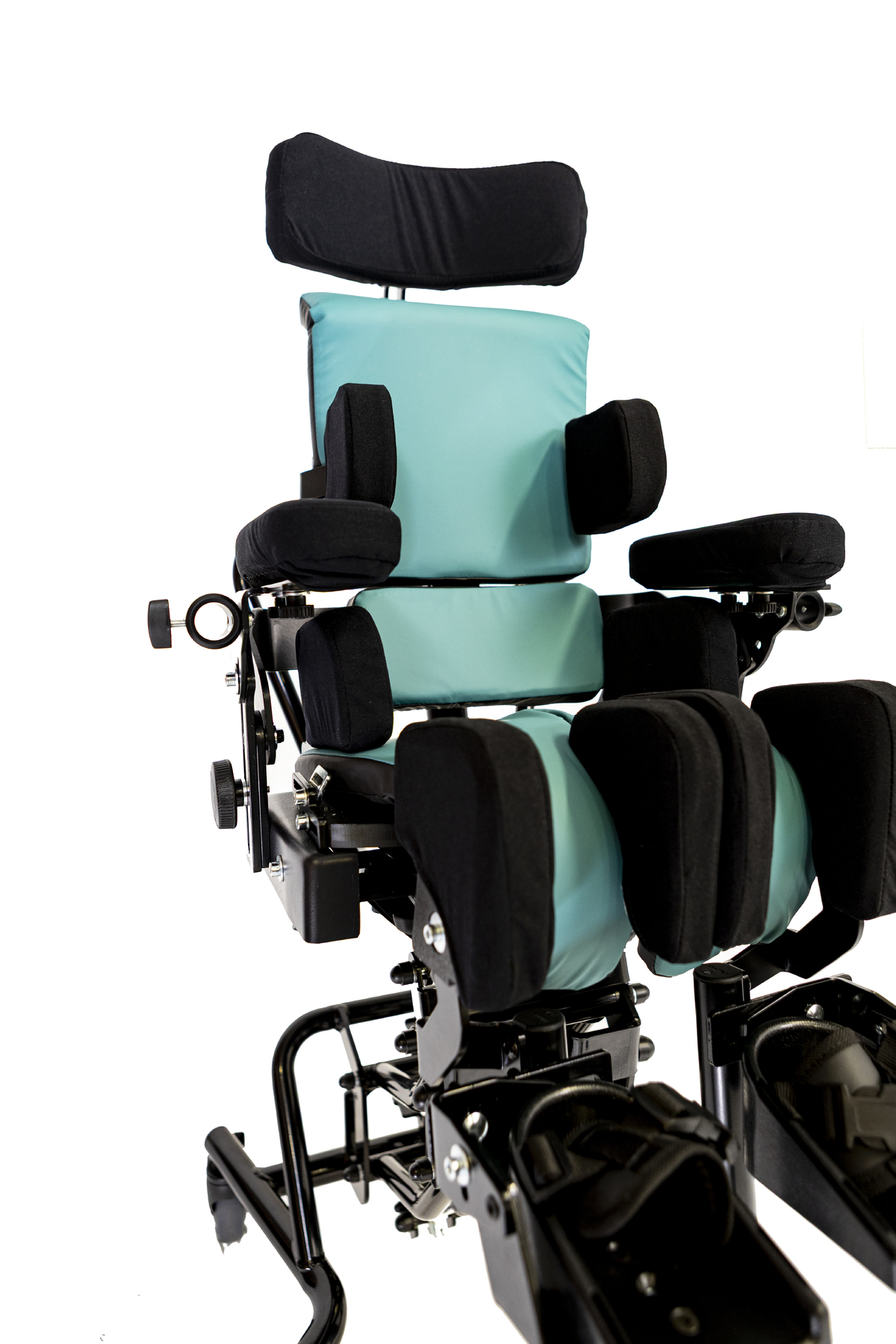 ODE sittesystem med individuell sittestøtte, hodestøtte og justerbare støtteputer – frontvisning.