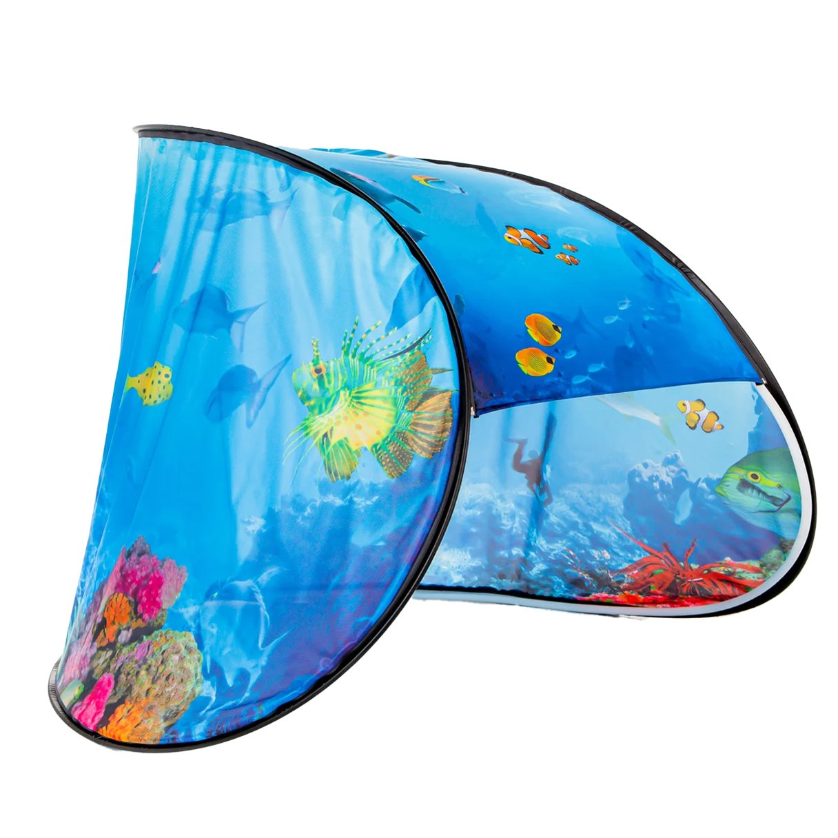 Snoezle teltduk med undervannsmotiv med fisker og koraller.