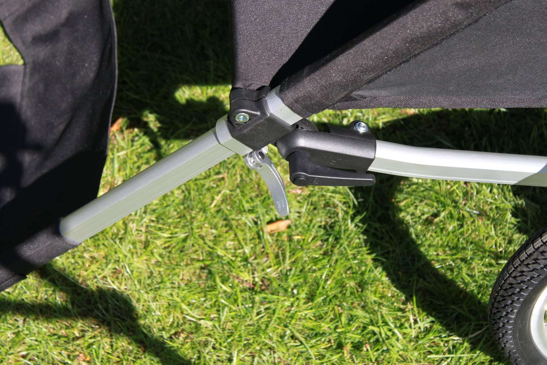 KFN 4Wheeler Explorers justering håndtak, sett fra toppen.