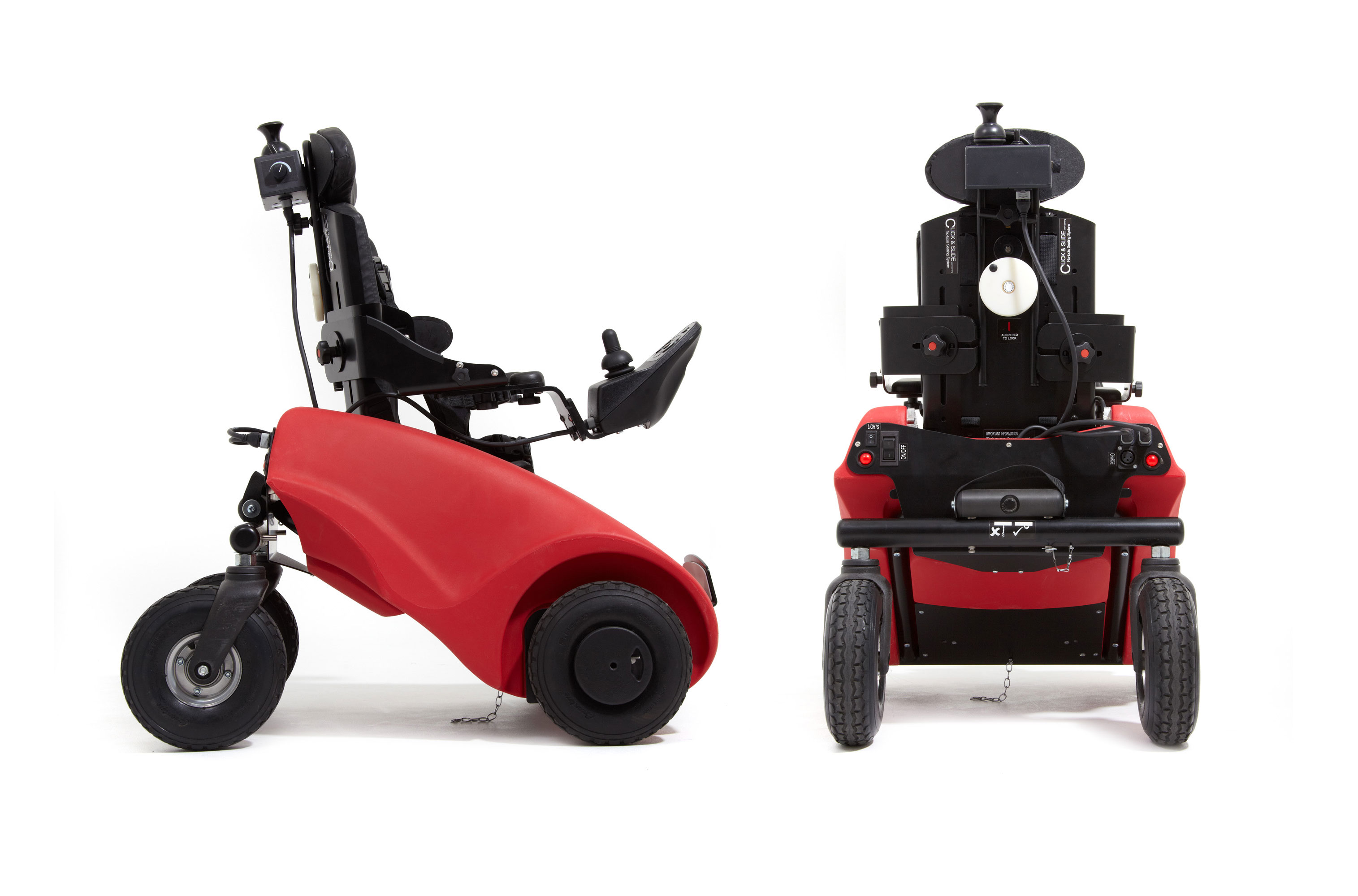 wizzybug her med bilde fra siden og bakfra. I fargen sort og rød.